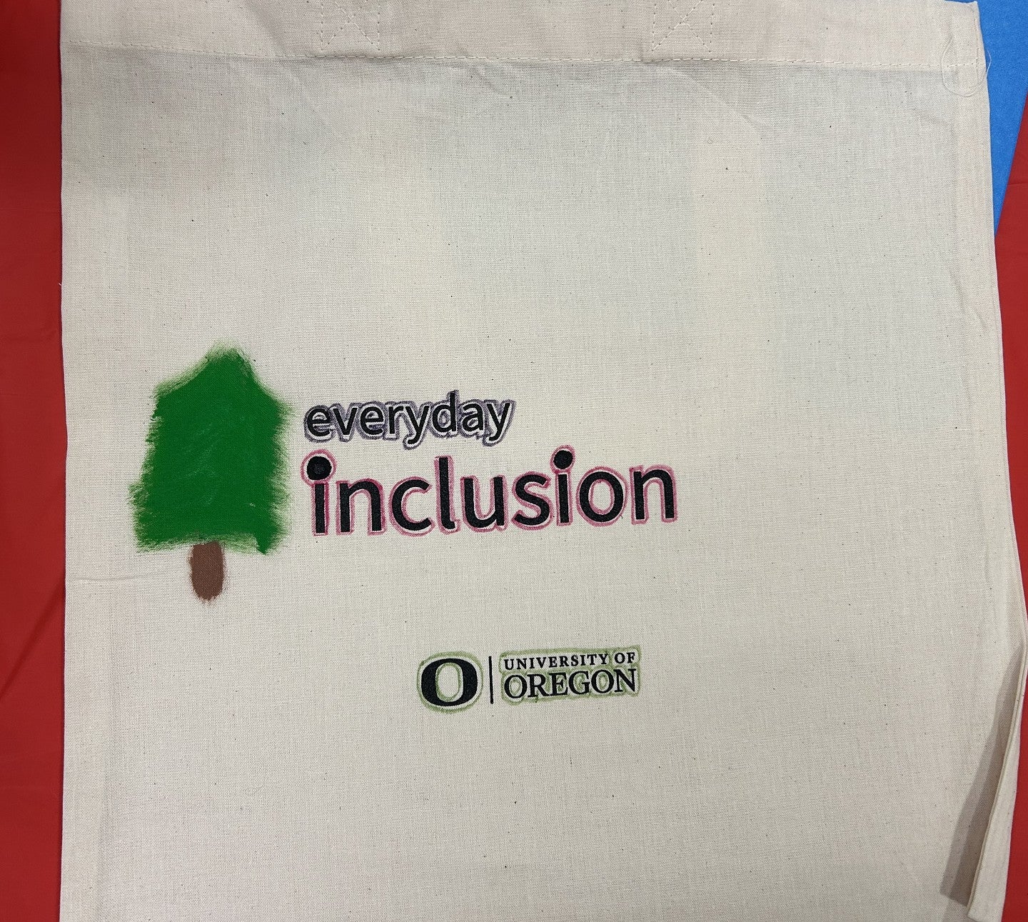 Everyday Inclusion tote bag with a tree