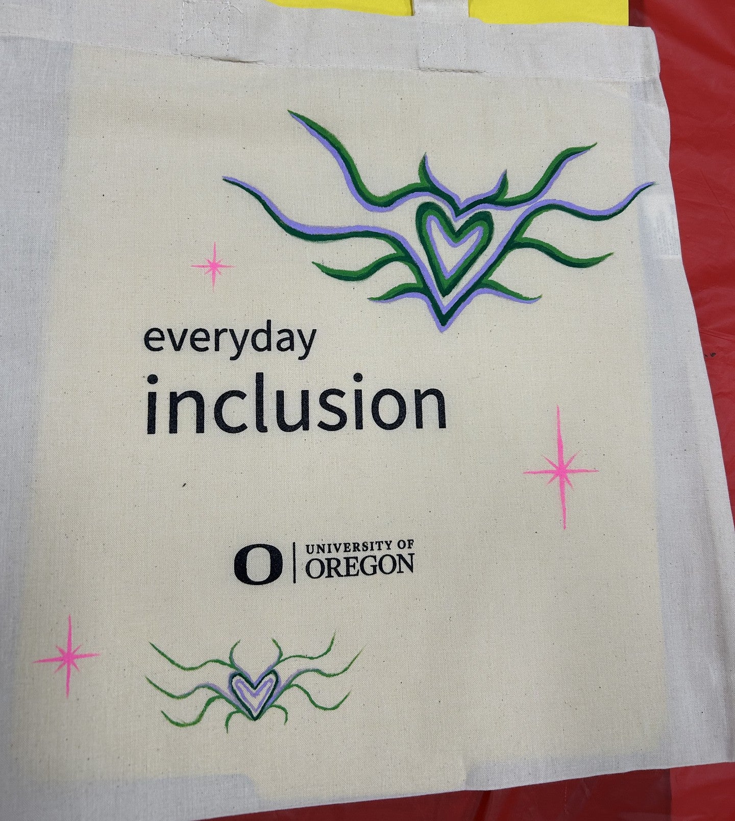 Everyday Inclusion bag with hearts and stars