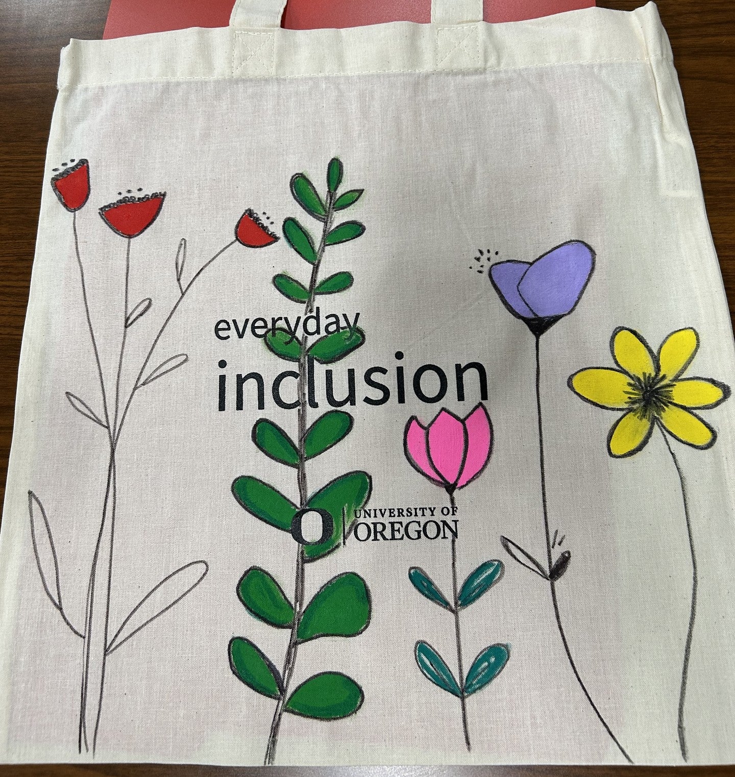 Everyday Inclusion bag with a flowers and leaves