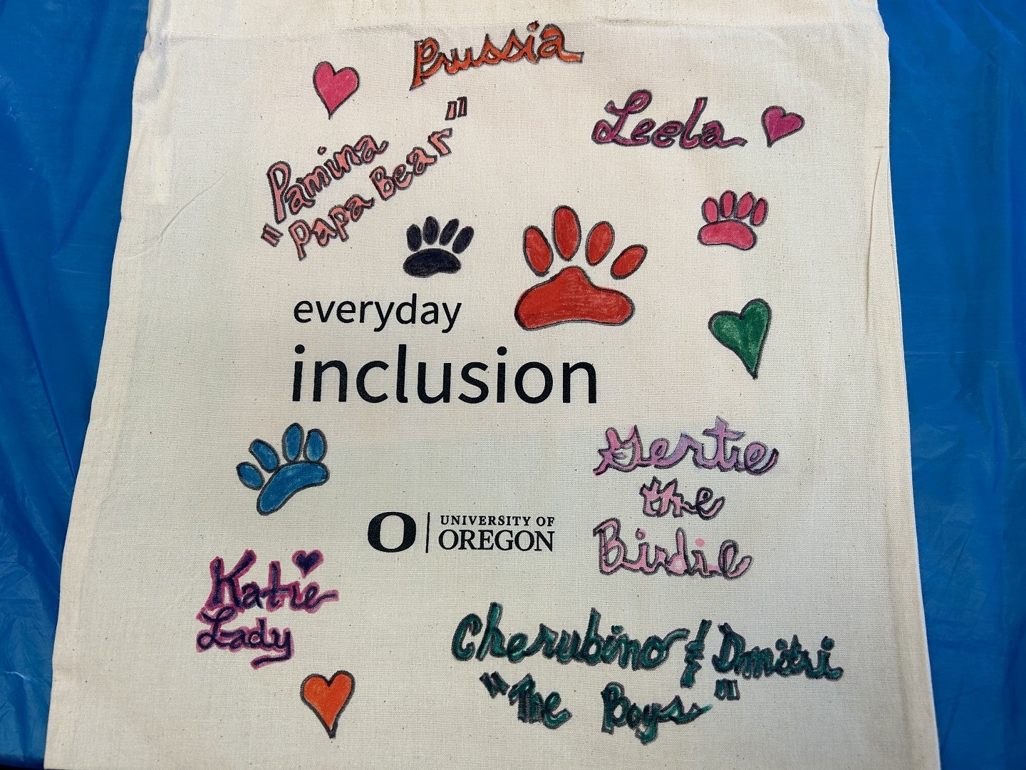 Everyday Inclusion decorated bag