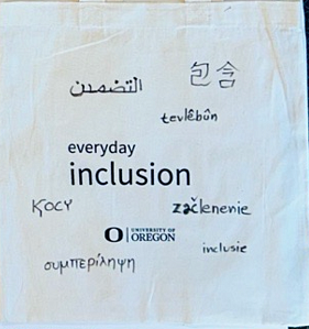 Everyday Inclusion bag decorated