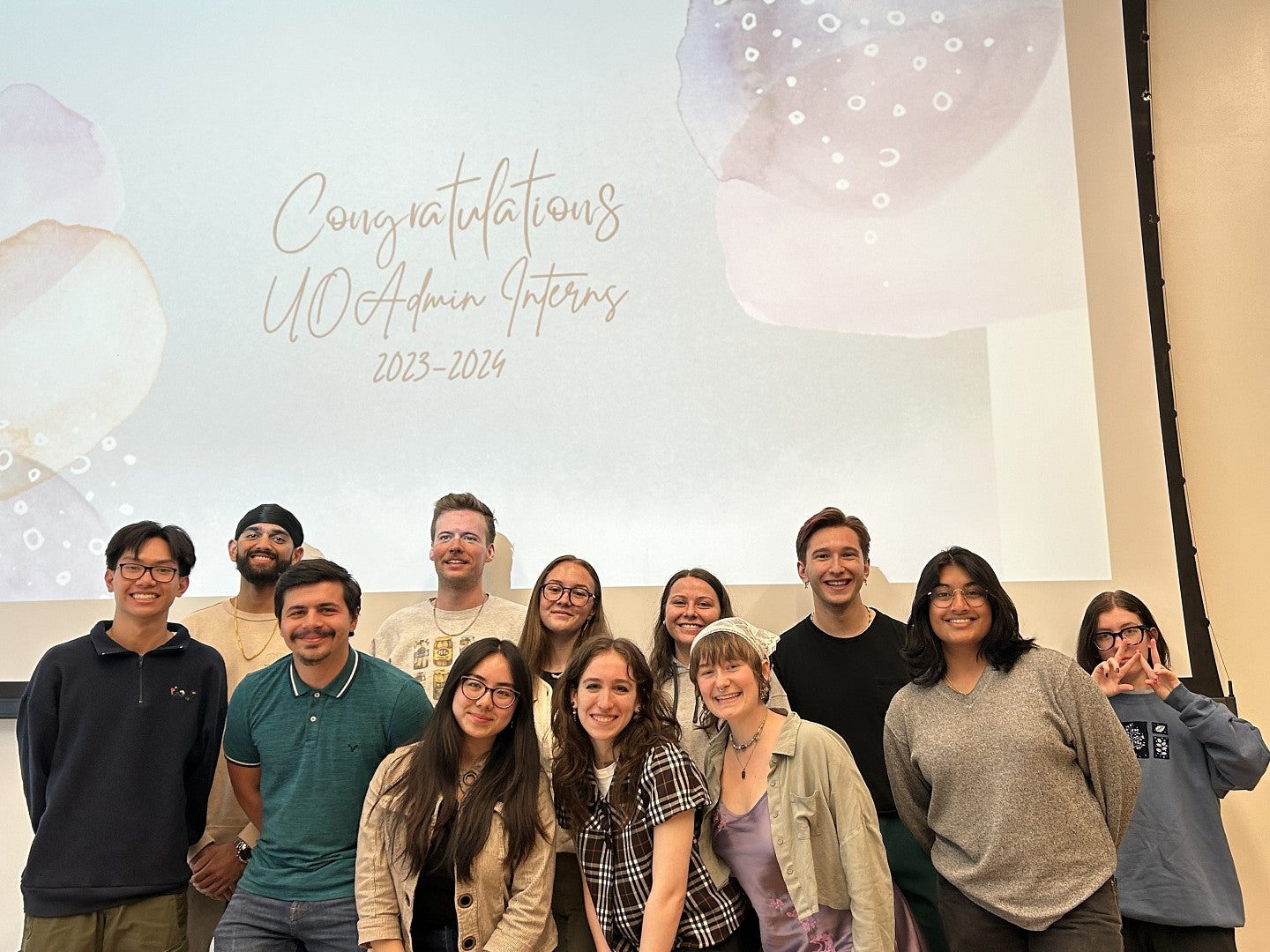 2023-24 cohort gathered for end-of-internship celebration
