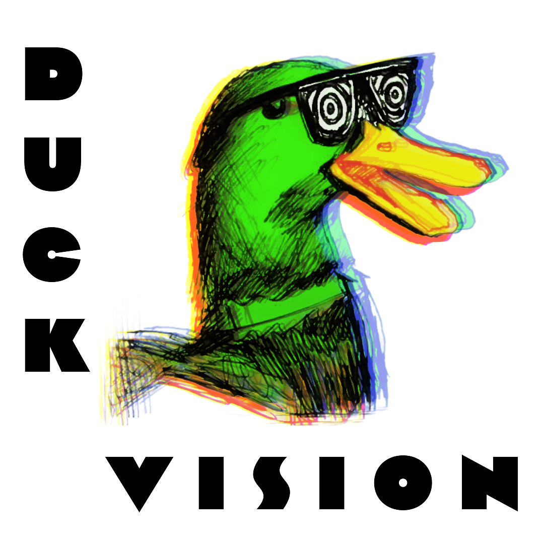 DUCK VISION: Duck with glasses on - hand shading style