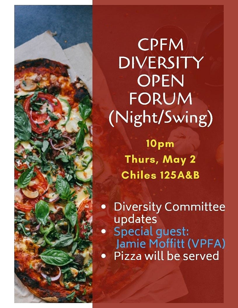 Flyer from the CPFM Diversity Open Forum