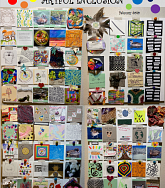 Artful Inclusion February 2020: 75 individual squares combined in a collage